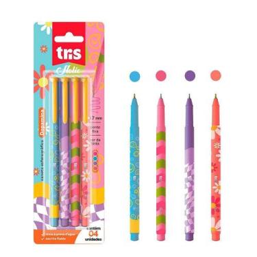 Imagem de Kit Canetas Esferográfica Holic Dopamina 0.7 Com 4 Unidades Tris