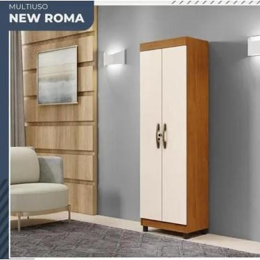 Imagem de Multiuso New Roma 2 Portas com Chave Benetil Móveis - Cinamomo/Off