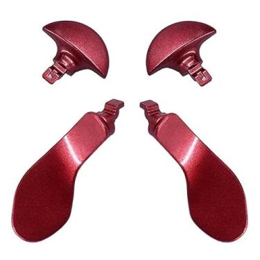 Imagem de 4PCS Metal Back Paddles for PS5 DualSense Edge Controller,Paddles Replacement Interchangable Parts for PS5 DualSenseEdge Wireless Controller(Red) [video game]