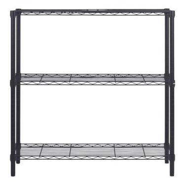 Imagem de Estante De Aco Preto 3 Prateleiras 90x90x35cm 150 Kg Spaceo