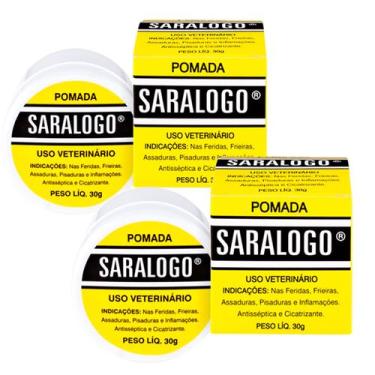 Imagem de Pomada Antisséptica Cicatrizante para cães Saralogo 30gr 2un - MATACUR