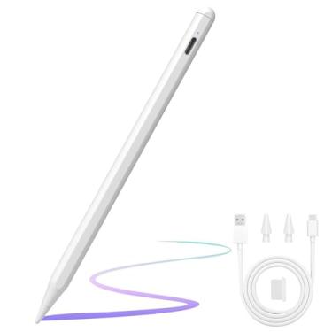 Imagem de Caneta Stylus Pencil para iPad 10ª e 9ª geração, caneta ativa com rejeição de palma compatível com Apple iPad 10/9/8/7/6ª geração/iPad Pro 12,9 e 11 polegadas/iPad Pro 6/5/4ª geração/iPad Air 5/4/3