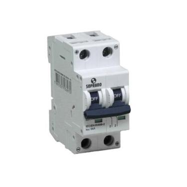 Imagem de Mini Disjuntor SHB DC 6kA Bipolar 10A Corrente Contínua - Soprano