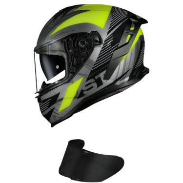Imagem de Capacete Norisk Strada II ST Cinza Titanium Preto e Amarelo Mais Visei