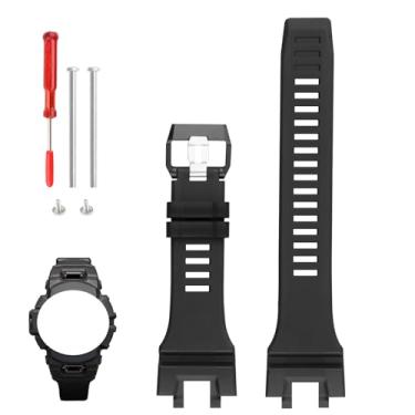 Imagem de XIW Pulseira de relógio de resina de substituição Casio GBA900 GBA-900 de 29 mm × 17 mm, azul marinho