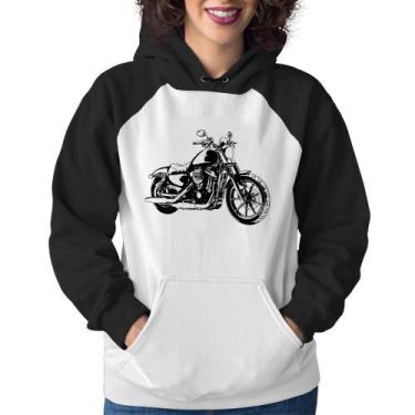 Imagem de Moletom Feminino Moto Sportster XL 883 Iron Art - Foca na Moda, Branco