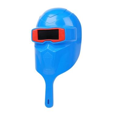 Imagem de Milageto Capacete de solda portátil, máscara de soldador com proteção contra proteção contra a proteção dos olhos para moer alta temperatura de operação de, Azul