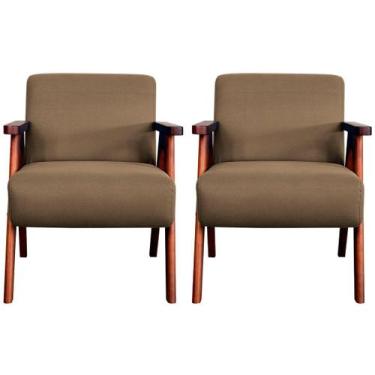 Imagem de Kit 2 Poltronas para Sala e Escritório Decorativas Oceania - Konfort, 