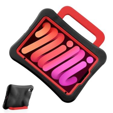 Imagem de LeiJue Capa infantil para iPad Mini 6 2021, leve, resistente, à prova de choque/à prova de quedas com alça/suporte, capa protetora adequada para crianças para iPad Mini 6ª geração de 8,3 polegadas