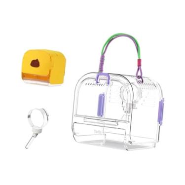 Imagem de WeiLaiKeQi CAGA de TRANSPORTE HAMSTER, transportadora de viagem de hamster, caixa de bote de pequenos animais pequenos e convenientes, gaiola de porquinho daiça, Tolet