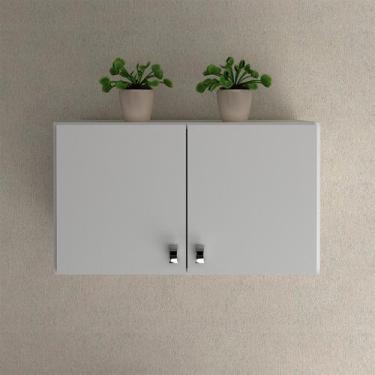 Imagem de Armário Aéreo Baixo Multiuso com 2 Portas Branco Tecnomobili - Tecno M