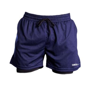 Imagem de Roupa Academia Dagg Sport Camisa ou Short 2 em 1 Com Bolso Interno, P,