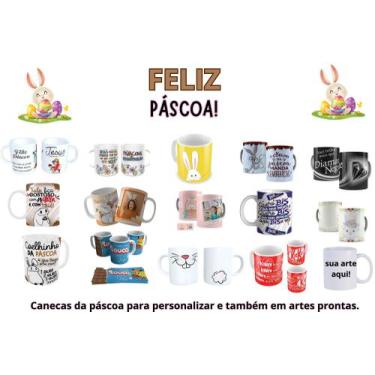 Imagem de Caneca páscoa personalizada  - Metalnox