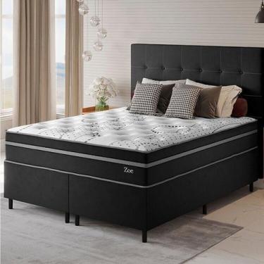 Imagem de Conjunto Colchão Mola Ensacada e Base Box Queen 66x158x198cm Zoe Yesca