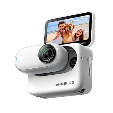 Imagem de Insta360 GO 3 64GB – Câmera de vlog para criadores, vloggers, mini câmera de ação com tela sensível ao toque flip, leve e portátil, ponto de vista viva-voz, montagem em qualquer lugar, estabilização