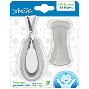 Imagem de Tesoura de unhas Dr. Brown's Safe Squeeze com alça de silicone