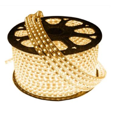 Imagem de Mangueira Branco Quente Chata Led 5050 1000w 100m 110v + 04 Conectores