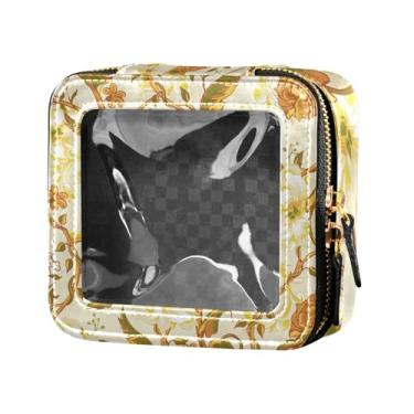 Imagem de Fitrendlovey Bolsa organizadora espaçosa de couro PU com claraboia e zíper para cosméticos em movimento, T2, one size