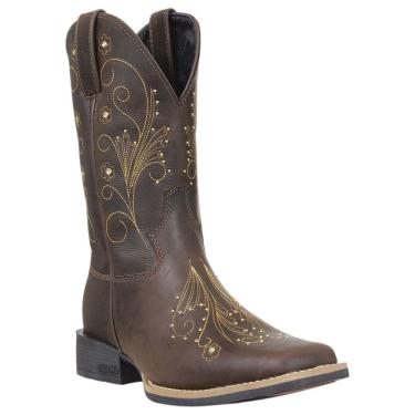 Imagem de Bota Western Feminina com Bico Quadrado Café Jácomo 38006