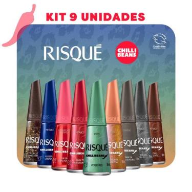 Imagem de Kit Esmaltes Risqué & Chilli Beans (9 cores)
