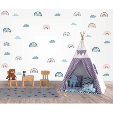 Imagem de Adesivo de Parede Infantil Arco-íris 50x7cm - Colakoala