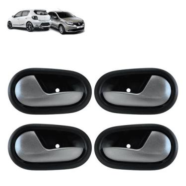 Imagem de Kit Jogo 4 Maçanetas Internas Puxador Portas Dianteira Traseira Sander