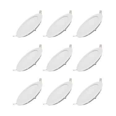 Imagem de 9 Luminária Plafon Led 24w Embutir Ourolux 4000k Redondo