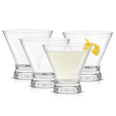 Imagem de JoyJolt Conjunto de 4 copos de martini sem haste Afina, copos de bebida de 250 ml para coquetel e Margarita, copos de vidro de bar, copos de sobremesa de vidro