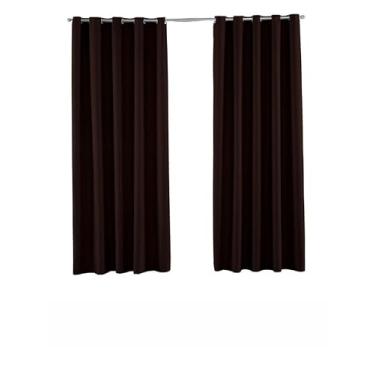 Imagem de Cortina Blackout Tecido Premium 6,00 x 2,80m Corta Luz 100% para Sala ou Quarto Blecaute Grosso (Marrom)