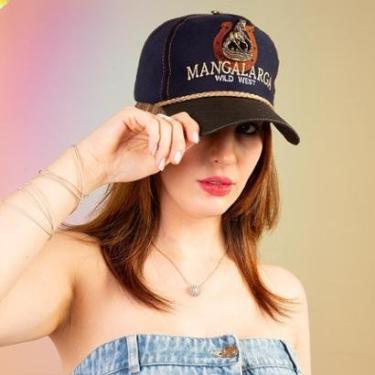Imagem de Boné Trucker Aba Curva Mangalarga Machador Cavalo Cowboy-Masculino