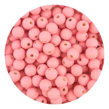 Imagem de Miçanga Emborrachada 8mm 200un p/ Montar Pulseira Infantil Terço Brinc