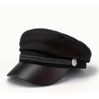 Imagem de Boina Feminina Militar Vintage Chapéu Quepe Estilo Britãnico Retrô - b