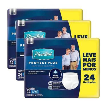 Imagem de Kit 3 und Roupa Íntima Plenitud Protect Plus G/xg 24 und