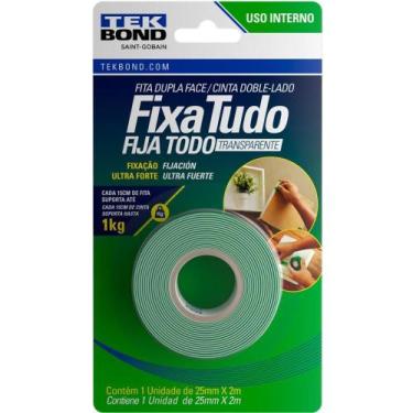 Imagem de Fita Dupla Face Fixa Tudo Acrílico 25MMX2M - Tekbond