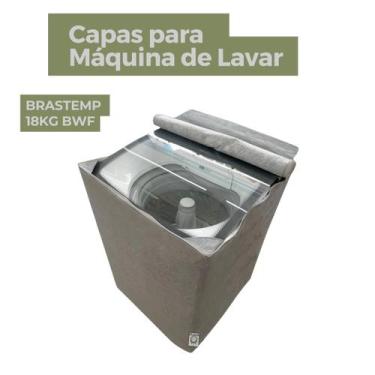 Imagem de Capa para máquina de lavar brastemp 18kg bwf impermeável flex - Clean 