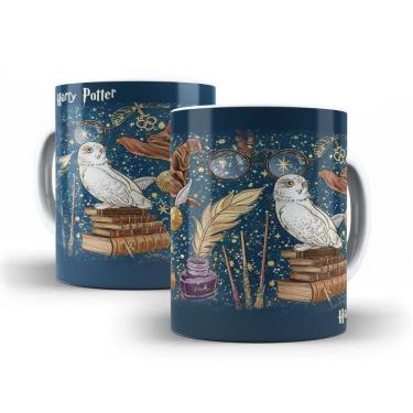 Imagem de Caneca Estilo Harry Potter Modelo Rr Em Cerâmica Branca 325ml