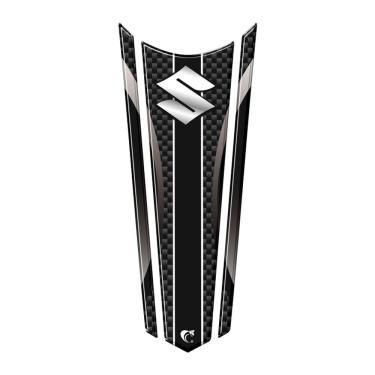 Imagem de Adesivo Faixa Gravata Resinado Tanque Moto Suzuki Carbono