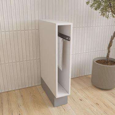 Imagem de Balcão Toalheiro 15cm Sem Tampo Arizona Cabecasa Madeiramadeira Branco/cinza