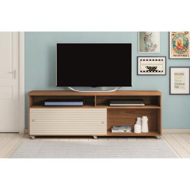 Imagem de Rack Madetec Cross Para Tv De Até 65 Cedro Com Off White