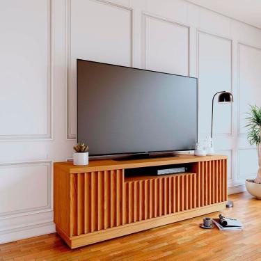 Imagem de Rack Colibri Amazonas Com 4 Portas, Ideal Para Tv De Até 70 Polegadas Oliva