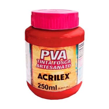 Imagem de Tinta Pva Fosca Para Artesanato - 250 Ml - Acrilex - Vermelho Vivo