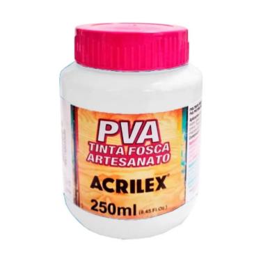 Imagem de Tinta Pva Fosca Para Artesanato - 250 Ml - Acrilex - Branco