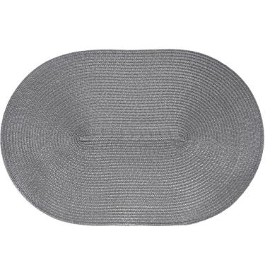 Imagem de Kit 10 Americano Requinte Liso Para Mesa Oval 30x45cm Chumbo