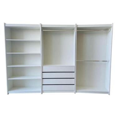 Imagem de Kit Modulado Closet E Lojas 100% Mdf Branco - Suprema Móveis