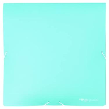 Imagem de Craftelier - Pasta com fecho elástico para papéis, cartolina, scrapbooking e outros artesanatos | Azul turquesa - Tamanho 30 x 30 cm (12" x 12")