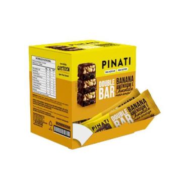 Imagem de Double Bar Banana, Amendoim e Chocolate 35g - 32 Unidades - Pinati