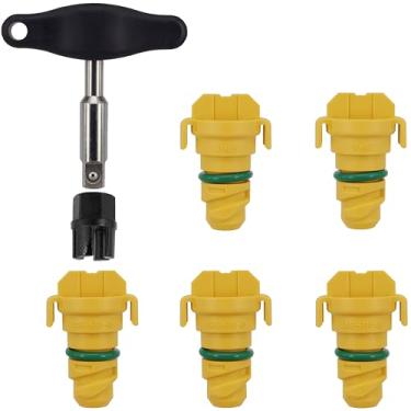 Imagem de Dsnaduo Pacote Com 7 Bujões De Drenagem Óleo Para Ford F-150 Mustang Bronco Edge Explorer 2011-2024 Lincoln Aviator Mkz Kx6Z-6730-B Kx6Z6730B Ft4Z-6730-A Bc3Z-6730-A Bc3Z-6730-B Ft4Z6730A Ferramenta