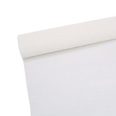 Imagem de ODETOJOY Rolo De Papel Crepom Premium 70G Para Fazer Flores, Branco, Verde, Rosa, Serpentina, 25 Cm Largura, 2,4 M Comprimento (Branco)