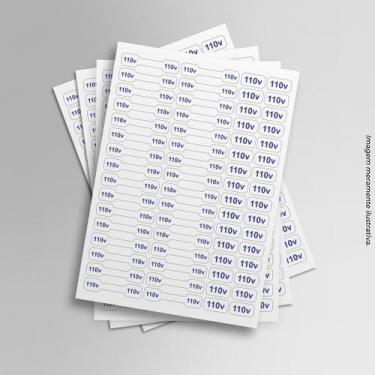 Imagem de Cartela de Etiquetas Adesivos de Voltagem 110V Fios e Cabos - PRESENTE