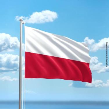 Imagem de Bandeira da Polônia 80cmx140cm Tecido Oxford 100% Poliéster - Presente